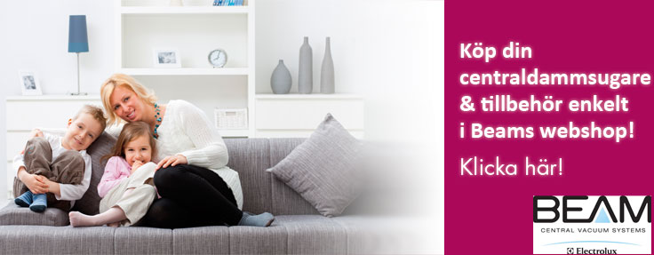 Beam centraldaldammsugare-hanlda enkelt via webshop!